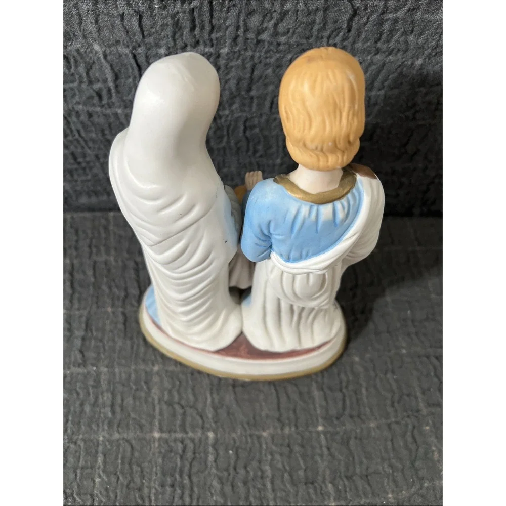 Vintage  Large Holy Family Joseph Mary Baby Jesus‎ Porcelain Statue Holy - Picture 8 of 10